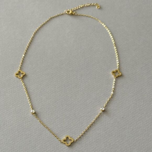 clover necklace A798 - Picture 3 of 4